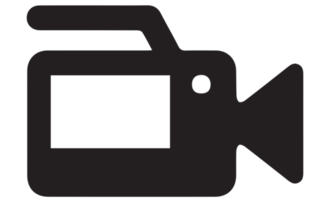 video camera symbol. png video camera icon symbol. illustration on transparent background PNG