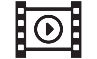 Film oder Medien Symbole auf transparent Hintergrund png