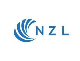 NZL letter logo design on white background. NZL creative circle letter logo concept. NZL letter design. vector