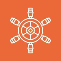 Ship Wheel Vector Icon