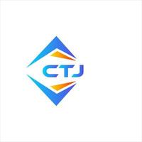 CTJ abstract technology logo design on white background. CTJ creative initials letter logo concept. vector