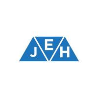 EJH triangle shape logo design on white background. EJH creative initials letter logo concept. vector