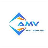 amv resumen tecnología logo diseño en blanco antecedentes. amv creativo iniciales letra logo concepto. vector