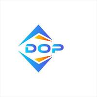 DOP abstract technology logo design on white background. DOP creative initials letter logo concept. vector