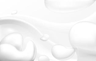 Clean White 3D Liquid Texture Background vector