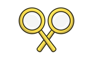 Yellow color Magnifying Glass. png