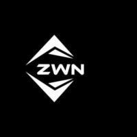 ZWN abstract technology logo design on Black background. ZWN creative initials letter logo concept. vector