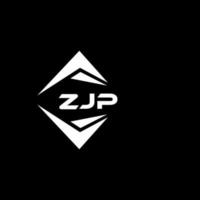 ZJP abstract technology logo design on Black background. ZJP creative initials letter logo concept. vector