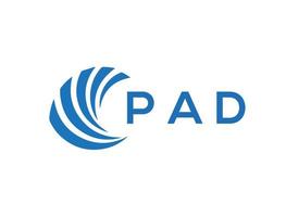 PAD letter logo design on white background. PAD creative circle letter logo concept. PAD letter design. vector