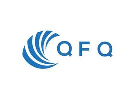 QFQ letter logo design on white background. QFQ creative circle letter logo concept. QFQ letter design. vector