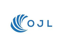 OJL letter logo design on white background. OJL creative circle letter logo concept. OJL letter design. vector