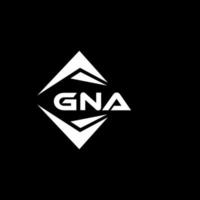 GNA abstract technology logo design on Black background. GNA creative initials letter logo concept. vector