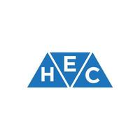 EHC triangle shape logo design on white background. EHC creative initials letter logo concept. vector