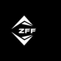 ZFF abstract technology logo design on Black background. ZFF creative initials letter logo concept. vector