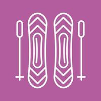 Ski Sticks Vector Icon