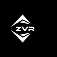 zvr resumen tecnología logo diseño en negro antecedentes. zvr creativo iniciales letra logo concepto. vector