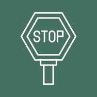 icono de vector de señal de stop