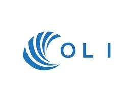 OLI letter logo design on white background. OLI creative circle letter logo concept. OLI letter design. vector