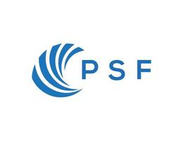 PSF letter logo design on white background. PSF creative circle letter logo concept. PSF letter design. vector