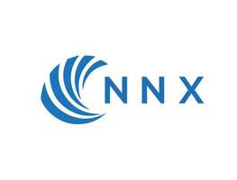 NNX letter logo design on white background. NNX creative circle letter logo concept. NNX letter design. vector