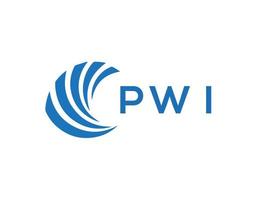 PWI letter logo design on white background. PWI creative circle letter logo concept. PWI letter design. vector