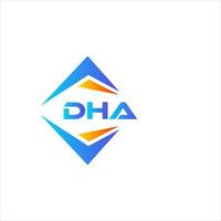 DHA abstract technology logo design on white background. DHA creative initials letter logo concept. vector