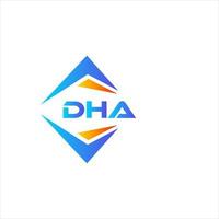 DHA abstract technology logo design on white background. DHA creative initials letter logo concept. vector