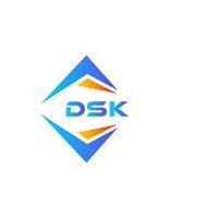 dsk resumen tecnología logo diseño en blanco antecedentes. dsk creativo iniciales letra logo concepto. vector