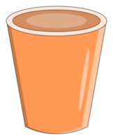 brun kaffe dryck kopp klistermärke png