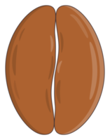 brun kaffe böna klistermärke png