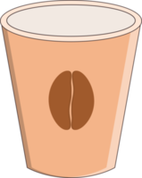 blank brown coffee drink cup illustration png