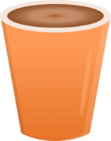 quente café beber copo plano ilustração png