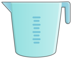 Measuring cup sticker isolated png