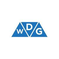 dwg triángulo forma logo diseño en blanco antecedentes. dwg creativo iniciales letra logo concepto. vector