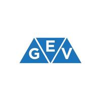 EGV triangle shape logo design on white background. EGV creative initials letter logo concept. vector