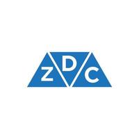 DZC triangle shape logo design on white background. DZC creative initials letter logo concept. vector