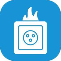 Unique Fire in Socket Vector Icon