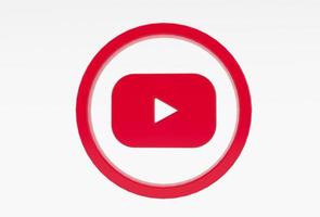 youtube icon 3d illustration minimal rendering photo