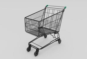 cart Basket minimal 3d rendering on white background photo