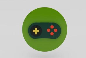 Gamepad Joypad minimal 3d rendering on white background photo