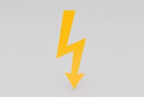 electric Power, energy icon minimal 3d rendering on white background photo