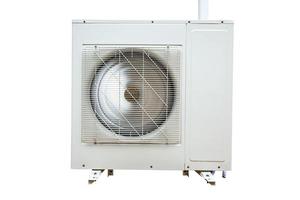 Unit of Air Conditioner on isolated white with clipping path. photo