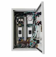 Electrical control box on isolated white with clipping path. photo