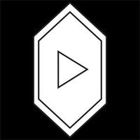 Vector, Image of youtube studio icon, Black and white color, with black background vector