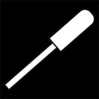 Vector, Image of baseball bat icon, Black and white color, on black background vector