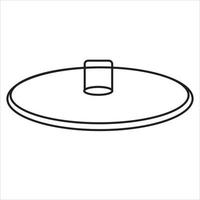 Vector, Image of pot lid, Black and white color, with transparent background vector