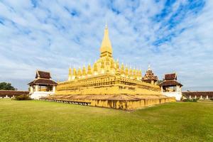 dorado wat gracias luang en vientián, Laos. foto