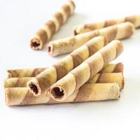 wafer stick on isolated white background photo