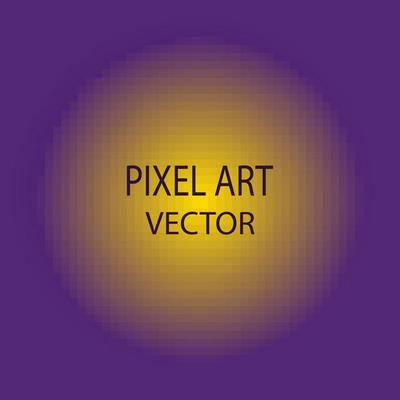 pixel art ball with gradient vector illustration