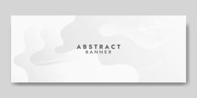 Abstract White Fluid Wave Banner Template vector